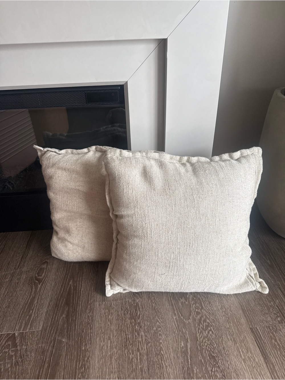 Neutral Cream Decorative Throw Pillow Pair - Home Accents